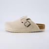 imageCUSHIONAIRE Hana Womens Clogs  Comfortable Vegan Suede Clogs for Women  Slip On Potato Shoes with Cork Footbed ampamp Arch Support  Memory Foam Wide Widths AvailableBeige Corduroy