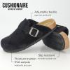 imageCUSHIONAIRE Hana Womens Clogs  Comfortable Vegan Suede Clogs for Women  Slip On Potato Shoes with Cork Footbed ampamp Arch Support  Memory Foam Wide Widths AvailableBlack Corduroy