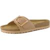 imageCUSHIONAIRE Leeds Sandals for Women Slip On Big Buckle Slide Womens Sandals with Memory Foam Footbed Comfortable Summer FootwearNude