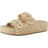 imageCUSHIONAIRE Panama Sandals for Women 2025  SlipOn Casual Lightweight Summer Slides  Platform Sandals Women Beach FootwearNatural