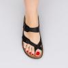 imageCUSHIONAIRE Pluto Cork Footbed Summer Sandals for Women Comfortable Slides with Adjustable Buckles Toe Loop ampamp Stitched Design  Stylish Slip On Women FootwearBlack