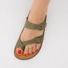 imageCUSHIONAIRE Pluto Cork Footbed Summer Sandals for Women Comfortable Slides with Adjustable Buckles Toe Loop ampamp Stitched Design  Stylish Slip On Women FootwearOlive