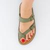 imageCUSHIONAIRE Pluto Cork Footbed Summer Sandals for Women Comfortable Slides with Adjustable Buckles Toe Loop ampamp Stitched Design  Stylish Slip On Women FootwearOlive