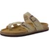 imageCUSHIONAIRE Pluto Cork Footbed Summer Sandals for Women Comfortable Slides with Adjustable Buckles Toe Loop ampamp Stitched Design  Stylish Slip On Women FootwearStone