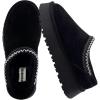 imageCUSHIONAIRE Kabuki Platform Boots Genuine Suede Fuzzy Mule Slippers for Women with Memory Foam  IndoorOutdoor Womens Slippers  Wide Widths AvailableBlack Suede
