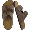 imageCUSHIONAIRE Plano SlipOn Sandals for Women with Arch Support Adjustable Buckle Straps and Stitched Outsole  Casual Flat Summer Womens SandalsBrown