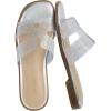 imageCUSHIONAIRE Voyage Cutout Strap Slides for Women Slip On Summer Flats Trendy Footwear Comfortable Vacation Style Sandals for Women 2025Embellish Clear