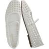 imageCUSHIONAIRE Weavy Squared Toe Woven Ballet Flats Shoes for Women with Memory Foam  Comfortable Mary Jane Flats for Women with Breathable Mesh Design  Wide Widths AvailableWhite