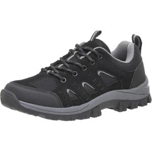 imageCUSHIONAIRE Brig Womens Hiking Shoes Supportive Trail Shoes for Women with Waterproof Protection and Arch SupportBlack M