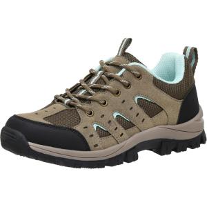 imageCUSHIONAIRE Brig Womens Hiking Shoes Supportive Trail Shoes for Women with Waterproof Protection and Arch SupportBrown M
