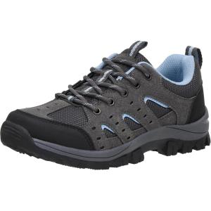 imageCUSHIONAIRE Brig Womens Hiking Shoes Supportive Trail Shoes for Women with Waterproof Protection and Arch SupportGray M