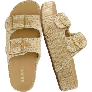 imageCUSHIONAIRE Panama Sandals for Women 2025  SlipOn Casual Lightweight Summer Slides  Platform Sandals Women Beach FootwearNatural