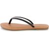 imageCUSHIONAIRE Cora Flip Flops for Women  Vacation Beach Essentials  Casual Women Footwear Sandals with Wide Widths AvailableBlack Patent