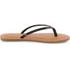 imageCUSHIONAIRE Cora Flip Flops for Women  Vacation Beach Essentials  Casual Women Footwear Sandals with Wide Widths AvailableBlack Patent