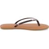 imageCUSHIONAIRE Cora Flip Flops for Women  Vacation Beach Essentials  Casual Women Footwear Sandals with Wide Widths AvailableBrown Patent