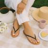 imageCUSHIONAIRE Cora Flip Flops for Women  Vacation Beach Essentials  Casual Women Footwear Sandals with Wide Widths AvailableBrown Patent