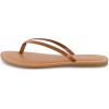 imageCUSHIONAIRE Cora Flip Flops for Women  Vacation Beach Essentials  Casual Women Footwear Sandals with Wide Widths AvailableCognac Patent