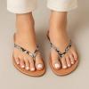 imageCUSHIONAIRE Cora Flip Flops for Women  Vacation Beach Essentials  Casual Women Footwear Sandals with Wide Widths AvailableNatural Snake
