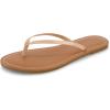 imageCUSHIONAIRE Cora Flip Flops for Women  Vacation Beach Essentials  Casual Women Footwear Sandals with Wide Widths AvailableNude Patent