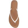 imageCUSHIONAIRE Cora Flip Flops for Women  Vacation Beach Essentials  Casual Women Footwear Sandals with Wide Widths AvailableWhite