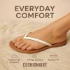 imageCUSHIONAIRE Cora Flip Flops for Women  Vacation Beach Essentials  Casual Women Footwear Sandals with Wide Widths AvailableWhite Croco