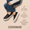 imageCUSHIONAIRE Faze Womens Quilted SlipOn Sneaker  Faux Leather Casual Shoe with Memory Foam Insole ampamp Rubber OutsoleBlack