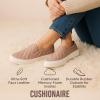 imageCUSHIONAIRE Faze Womens Quilted SlipOn Sneaker  Faux Leather Casual Shoe with Memory Foam Insole ampamp Rubber OutsoleNatural