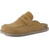 imageCUSHIONAIRE Zola Womens Penny Clog Mule  Suede SlipOn with Memory Foam Cork Footbed ampamp Flexible OutsoleChestnut