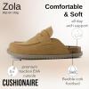 imageCUSHIONAIRE Zola Womens Penny Clog Mule  Suede SlipOn with Memory Foam Cork Footbed ampamp Flexible OutsoleChestnut