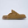 imageCUSHIONAIRE Zola Womens Penny Clog Mule  Suede SlipOn with Memory Foam Cork Footbed ampamp Flexible OutsoleChestnut