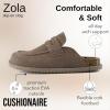 imageCUSHIONAIRE Zola Womens Penny Clog Mule  Suede SlipOn with Memory Foam Cork Footbed ampamp Flexible OutsoleTaupe