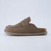 imageCUSHIONAIRE Zola Womens Penny Clog Mule  Suede SlipOn with Memory Foam Cork Footbed ampamp Flexible OutsoleTaupe