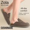 imageCUSHIONAIRE Zola Womens Penny Clog Mule  Suede SlipOn with Memory Foam Cork Footbed ampamp Flexible OutsoleTaupe