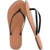 imageCUSHIONAIRE Cora Flip Flops for Women  Vacation Beach Essentials  Casual Women Footwear Sandals with Wide Widths AvailableBlack