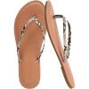 imageCUSHIONAIRE Cora Flip Flops for Women  Vacation Beach Essentials  Casual Women Footwear Sandals with Wide Widths AvailableNatural Snake