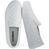 imageCUSHIONAIRE Faze Womens Quilted SlipOn Sneaker  Faux Leather Casual Shoe with Memory Foam Insole ampamp Rubber OutsoleWhite