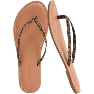 imageCUSHIONAIRE Cora Flip Flops for Women  Vacation Beach Essentials  Casual Women Footwear Sandals with Wide Widths AvailableLeopard