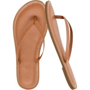 imageCUSHIONAIRE Cora Flip Flops for Women  Vacation Beach Essentials  Casual Women Footwear Sandals with Wide Widths AvailableNatural