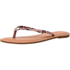 imageCUSHIONAIRE Cora Flip Flops for Women  Vacation Beach Essentials  Casual Women Footwear Sandals with Wide Widths AvailablePink Snake