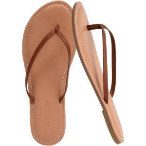 imageCUSHIONAIRE Cora Flip Flops for Women  Vacation Beach Essentials  Casual Women Footwear Sandals with Wide Widths AvailableTan