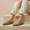 imageCUSHIONAIRE Canoe Genuine Suede Clogs for Women Footwear with Moc Toe Design  Casual Slip On Womens ShoesBeige