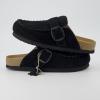 imageCUSHIONAIRE Canoe Genuine Suede Clogs for Women Footwear with Moc Toe Design  Casual Slip On Womens ShoesBlack