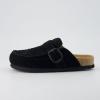 imageCUSHIONAIRE Canoe Genuine Suede Clogs for Women Footwear with Moc Toe Design  Casual Slip On Womens ShoesBlack