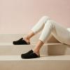 imageCUSHIONAIRE Canoe Genuine Suede Clogs for Women Footwear with Moc Toe Design  Casual Slip On Womens ShoesBlack