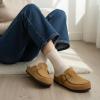 imageCUSHIONAIRE Canoe Genuine Suede Clogs for Women Footwear with Moc Toe Design  Casual Slip On Womens ShoesCamel