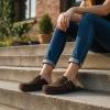 imageCUSHIONAIRE Canoe Genuine Suede Clogs for Women Footwear with Moc Toe Design  Casual Slip On Womens ShoesDark Brown