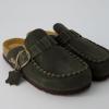 imageCUSHIONAIRE Canoe Genuine Suede Clogs for Women Footwear with Moc Toe Design  Casual Slip On Womens ShoesKhaki