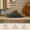 imageCUSHIONAIRE Canoe Genuine Suede Clogs for Women Footwear with Moc Toe Design  Casual Slip On Womens ShoesKhaki