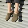 imageCUSHIONAIRE Hana  Genuine Leather Suede Classic Clog Womens Shoes  Slip On Mule Comfortable Shoes for WomenMoss