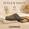 imageCUSHIONAIRE Hana  Genuine Leather Suede Classic Clog Womens Shoes  Slip On Mule Comfortable Shoes for WomenMoss